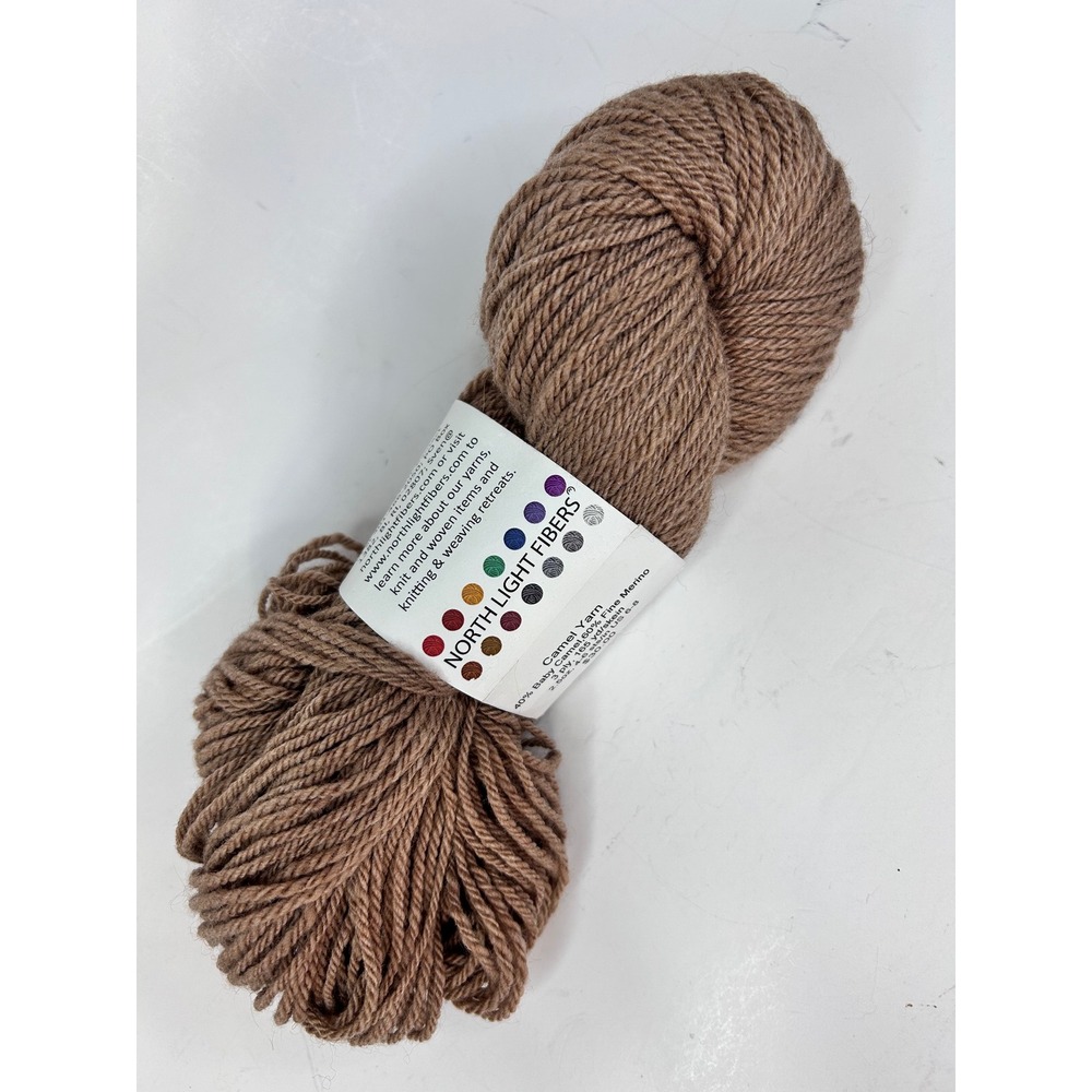 NORTH LIGHT FIBERS 3-Ply 40%-Baby Camel 60%-Fine Merino "Camel" 2.5oz = 70.87g
